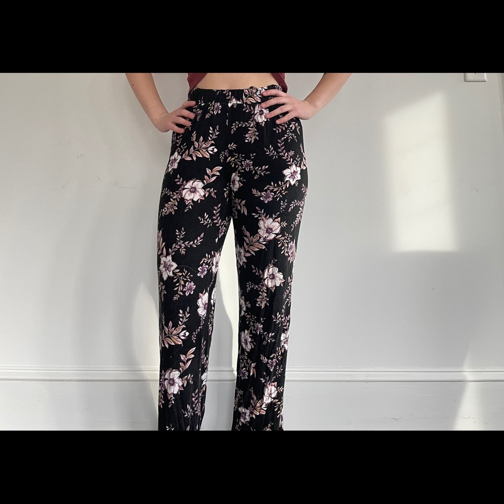 High waisted fit and flare pants